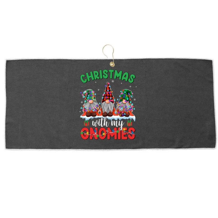 Festive Gnome Family Pajama Set Large Microfiber Waffle Golf Towel