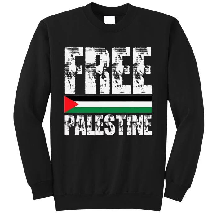 Free Gaza Free Palestine Flag Arabic Human Rights Vintage Sweatshirt