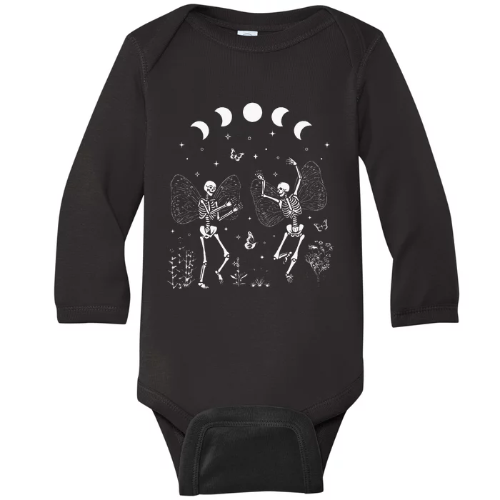 Fairy Grunge Fairycore Aesthetic Butterfly Skeleton Gothic Baby Long Sleeve Bodysuit