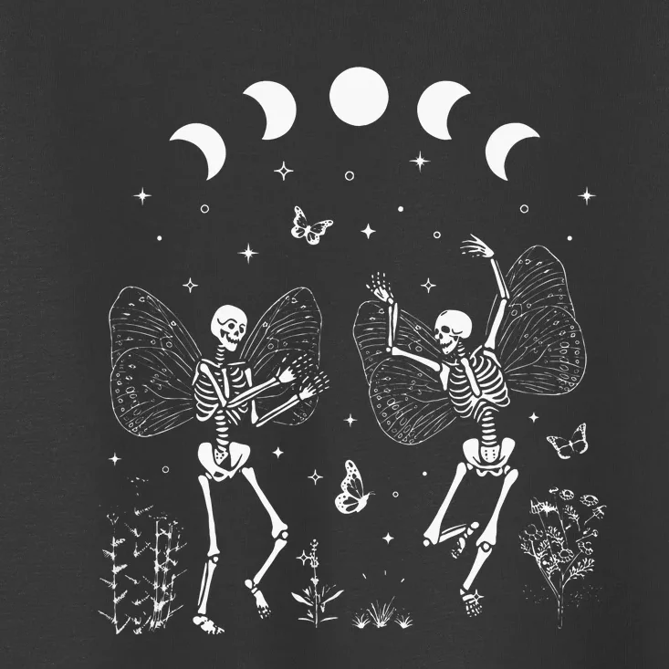 Fairy Grunge Fairycore Aesthetic Butterfly Skeleton Gothic Toddler T-Shirt