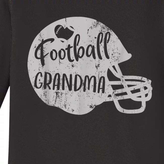 Football Grandma Fun Supportive American Football Grandma Baby Long Sleeve Bodysuit