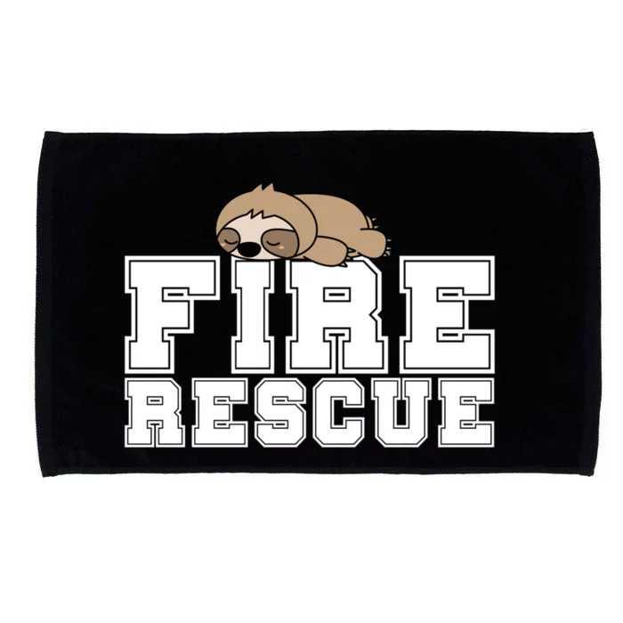 Firefighter Gift Fire Rescue Funny Sloth Gift Tee Gift Microfiber Hand Towel