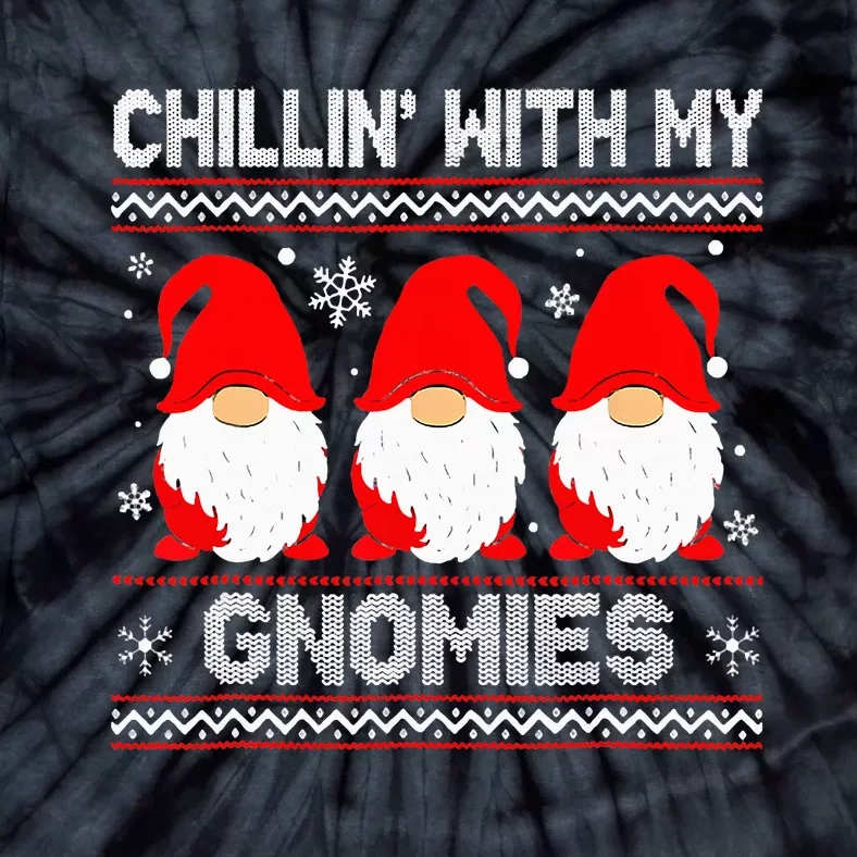 Festive Gnome Family Christmas Matching Outfits Tie-Dye T-Shirt