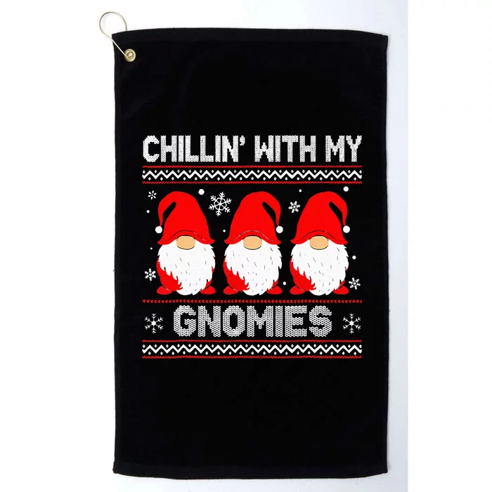 Festive Gnome Family Christmas Matching Outfits Platinum Collection Golf Towel