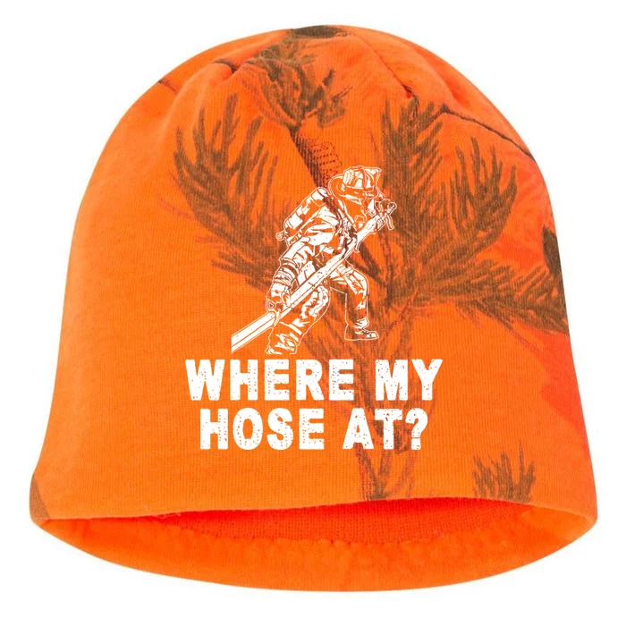 Firefighter Gift Fire Where My Hose At Gift Kati - Camo Knit Beanie