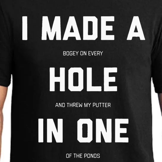 Funny Golf For Men Women Hole In One Golf Gag Gifts Pajama Set