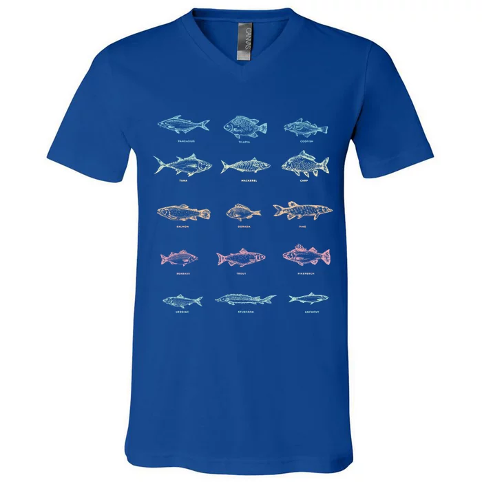 Fishing Gift Fish Fisher Hobby Lake Fishing Gift V-Neck T-Shirt