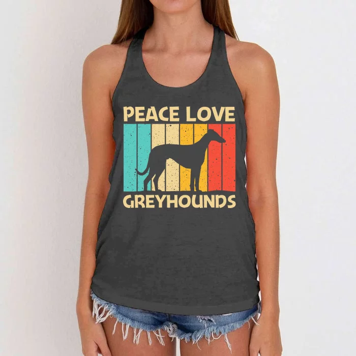 Funny Greyhound For Women Italian Greyhound Rescue Dog Women's Knotted Racerback Tank