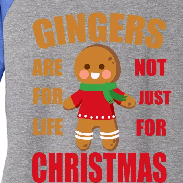 Funny Gingers For Life Not Just For Christmas Gift Idea Gift Women's Tri-Blend 3/4-Sleeve Raglan Shirt