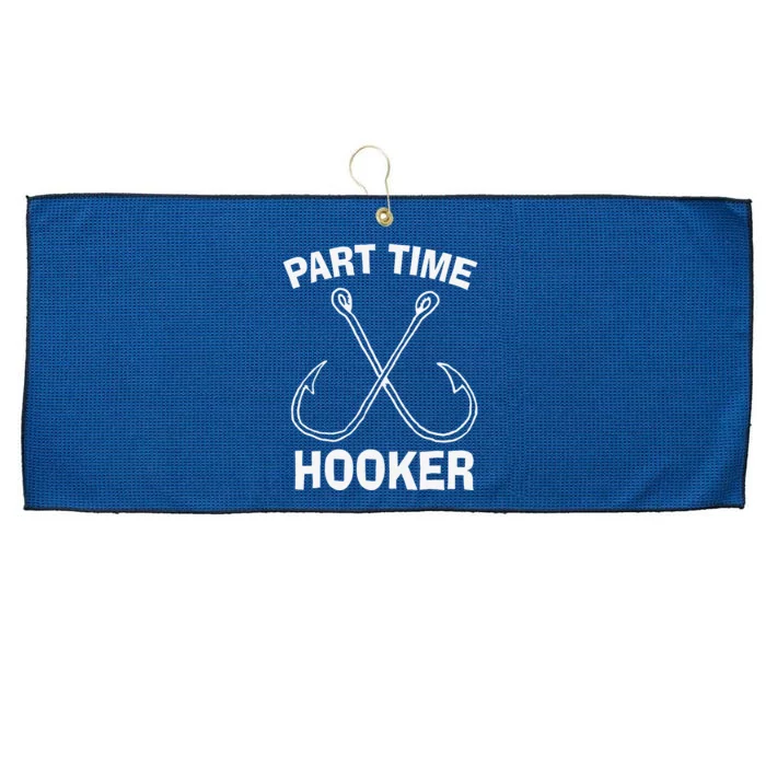 Fishing Gear Funny Part Time Vintage Gift Hooker Large Microfiber Waffle Golf Towel