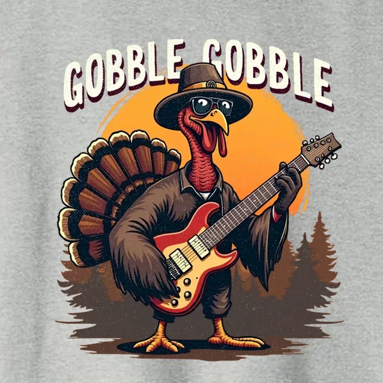 Funny Gobble Gobble Turkey Rocker Gift Women's Crop Top Tee