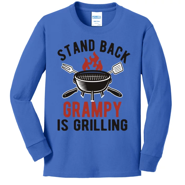 Funny Grilling Grampy Bbq Grampy Grandpa Gift Kids Long Sleeve Shirt