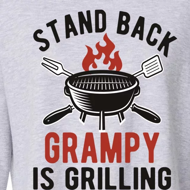 Funny Grilling Grampy Bbq Grampy Grandpa Gift Cropped Pullover Crew