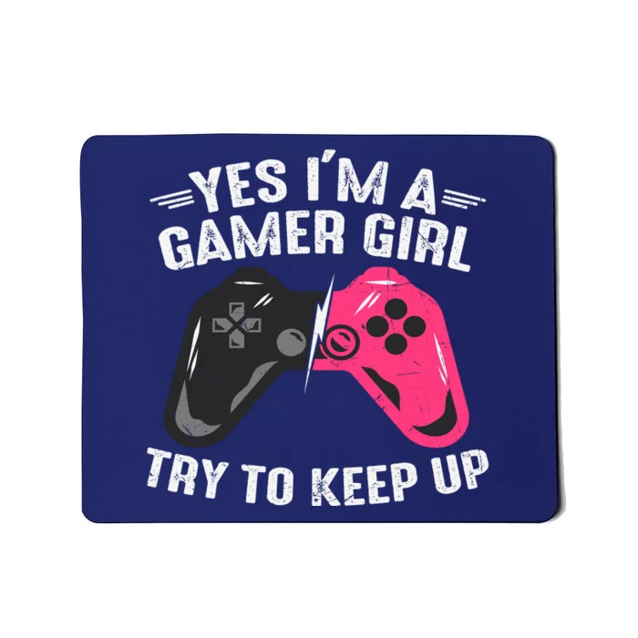 Funny Gamer Girl Slogans Cute Gamer Controller Video Games Lover Mousepad