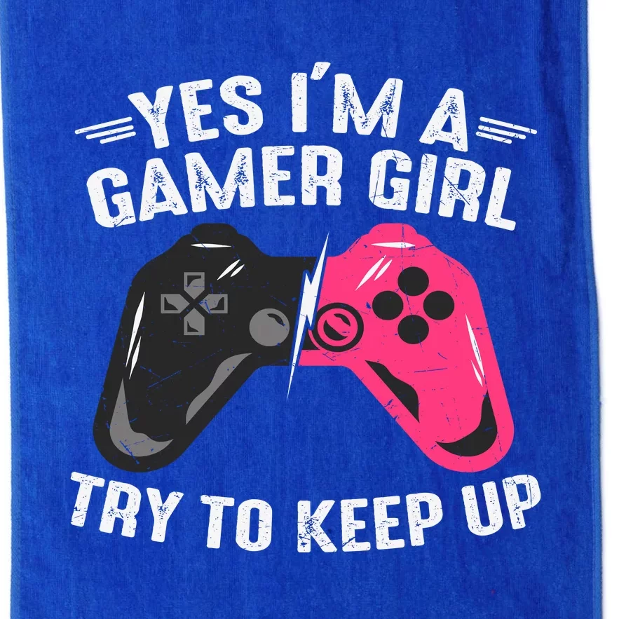 Funny Gamer Girl Slogans Cute Gamer Controller Video Games Lover Platinum Collection Golf Towel