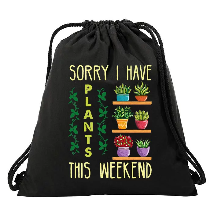 Funny Gardening Gift Succulent Gardener Mother's Day Plant Drawstring Bag