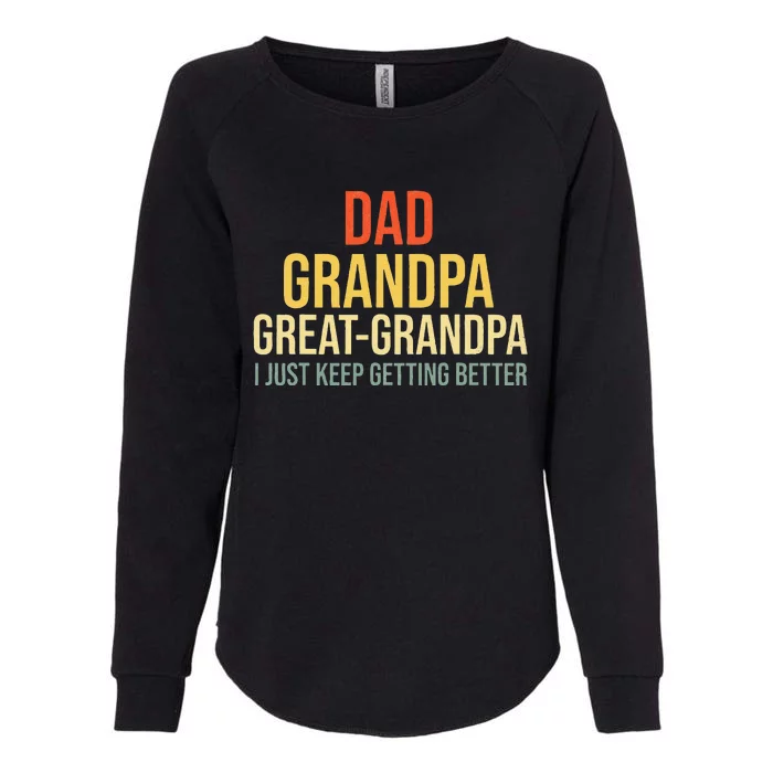 Funny Great Grandpa For Fathers Day Womens California Wash Sweatshirt