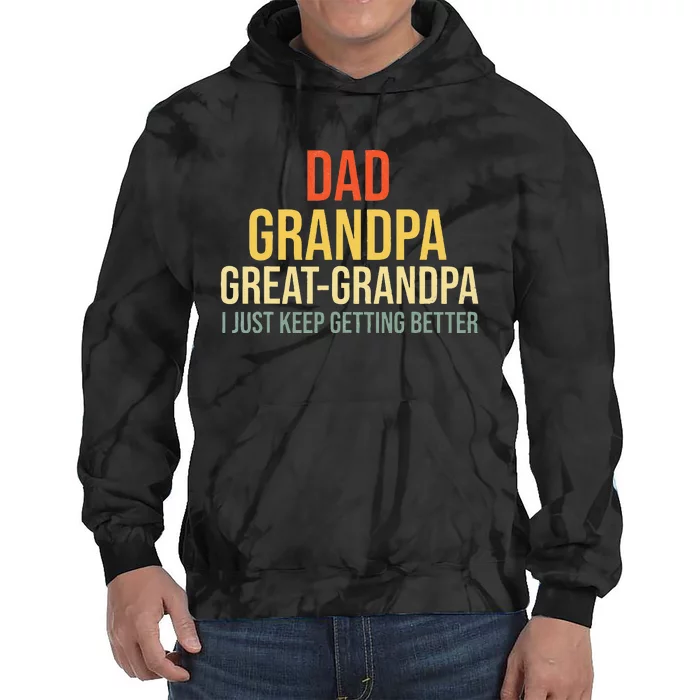 Funny Great Grandpa For Fathers Day Tie Dye Hoodie