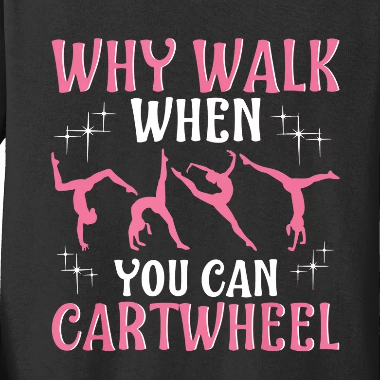 Funny Gymnastics Gymnast Gift For Cool Cartwheel Kids Long Sleeve Shirt