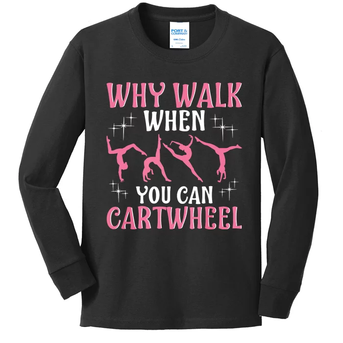 Funny Gymnastics Gymnast Gift For Cool Cartwheel Kids Long Sleeve Shirt