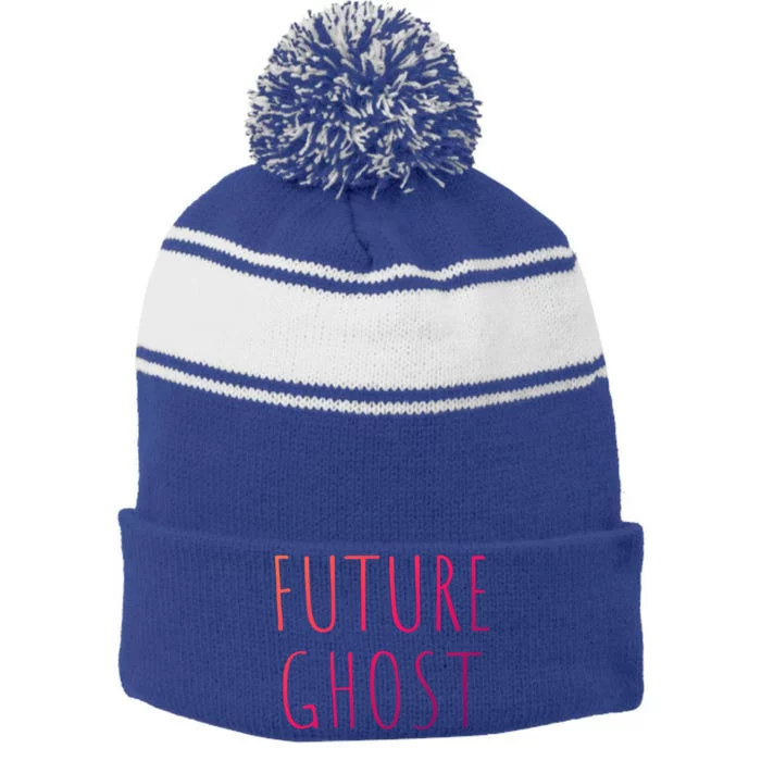 Future Ghost Gift Stripe Pom Pom Beanie