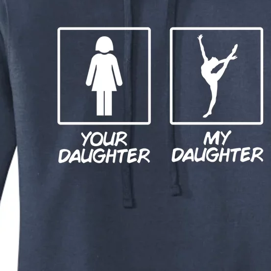 Funny Gymnastics Gift My Daughter Gymnast Gear Mom Dad Women's Pullover Hoodie