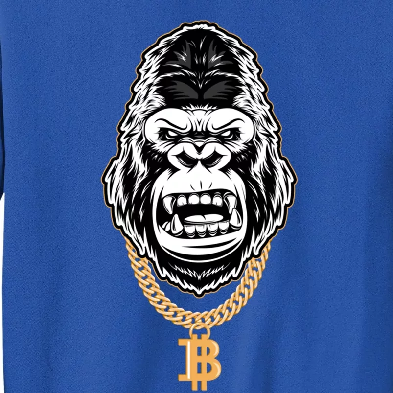 Funny Gangster Gorilla Bitcoin Cryptocurrency Funny Gift Cute Gift Tall Sweatshirt