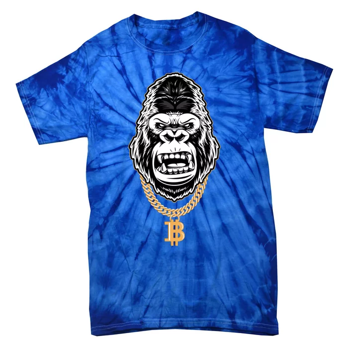 Funny Gangster Gorilla Bitcoin Cryptocurrency Funny Gift Cute Gift Tie-Dye T-Shirt