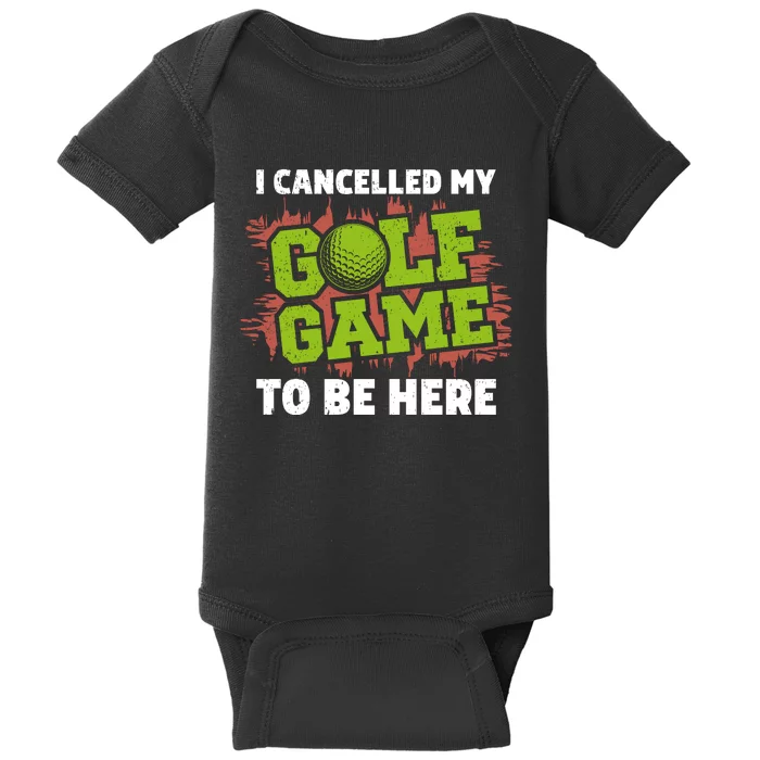 Funny Golf Game Cancellation Graphic Baby Bodysuit