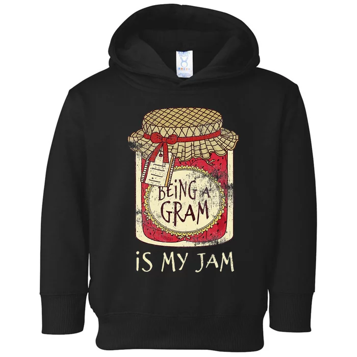 Fun Grandma Gifts Cute & Funny Being A Gram Quote Toddler Hoodie