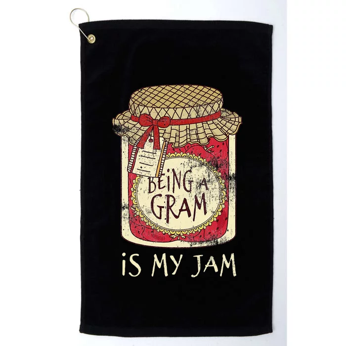 Fun Grandma Gifts Cute & Funny Being A Gram Quote Platinum Collection Golf Towel