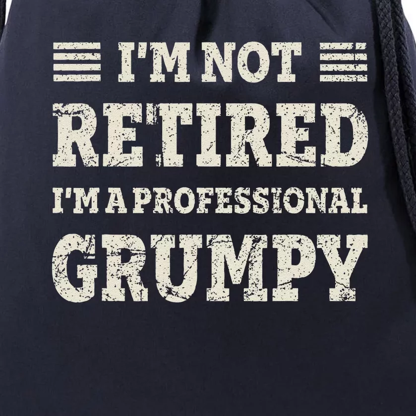 Funny Grandpa Gifts For Father Day Retired Grumpy Drawstring Bag