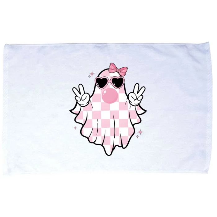 Funny Girly Ghost Blowing Halloween Microfiber Hand Towel