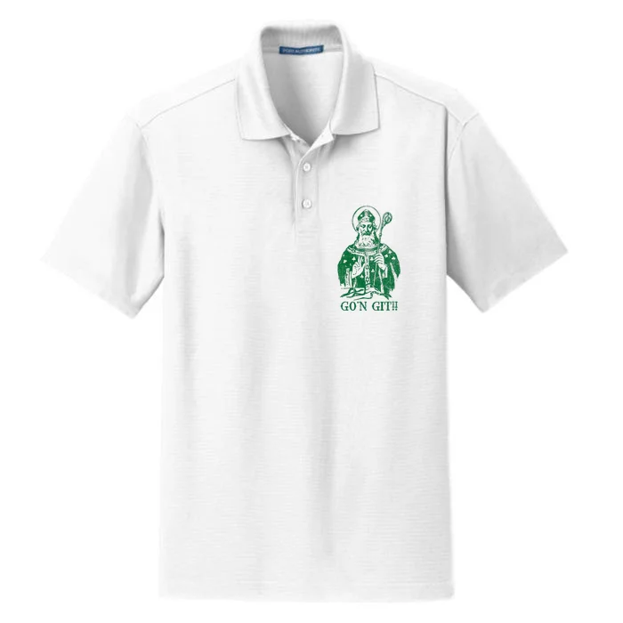 Funny GoN Git Saint PaddyS Day Dry Zone Grid Performance Polo