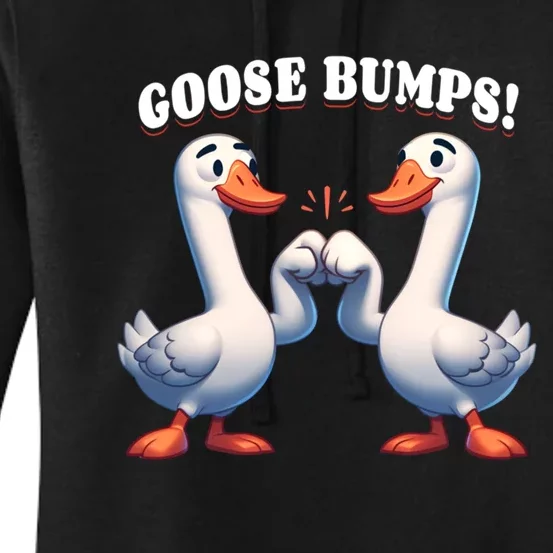 Funny Goose Goosebumps Silly Bumps Women's Pullover Hoodie