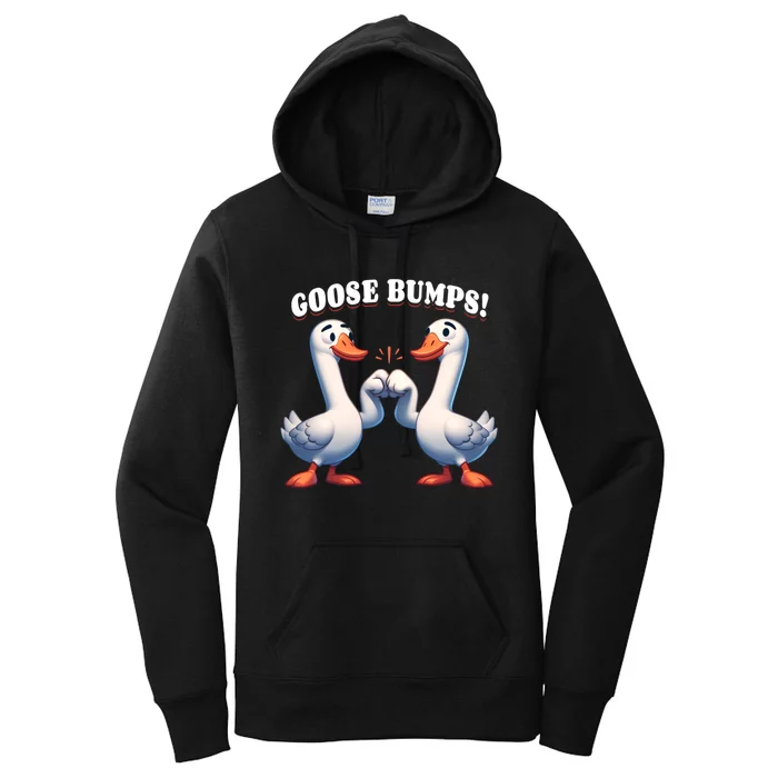 Funny Goose Goosebumps Silly Bumps Women's Pullover Hoodie