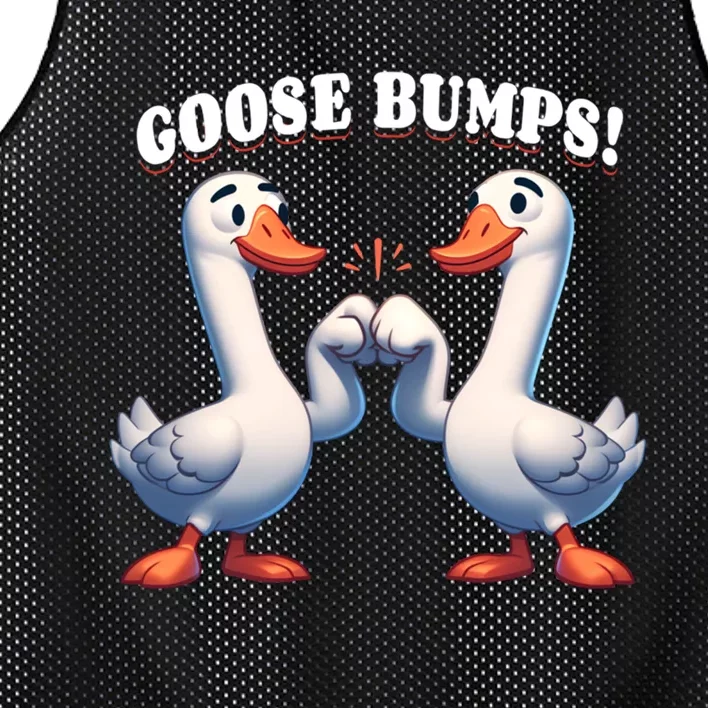 Funny Goose Goosebumps Silly Bumps Mesh Reversible Basketball Jersey Tank