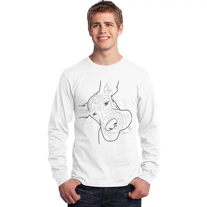 Funny Goofy Great Dane Face Long Sleeve Shirt