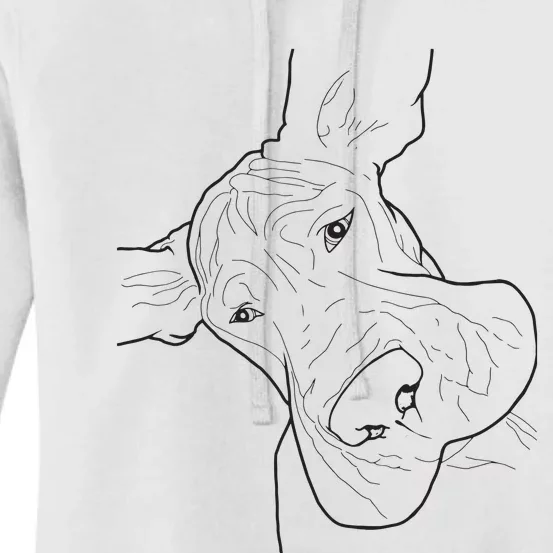 Funny Goofy Great Dane Face Women's Pullover Hoodie