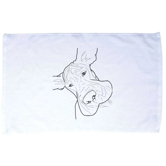 Funny Goofy Great Dane Face Microfiber Hand Towel