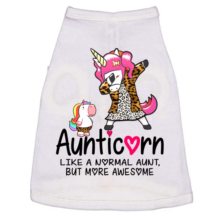 Funny Great Gift Aunticorn Couples Mothers Day Leopard Great Gift Doggie Tank