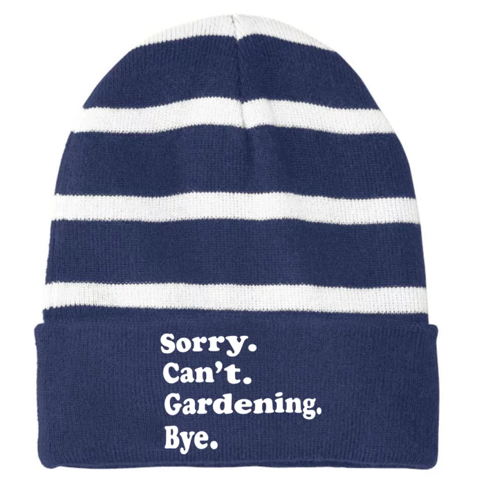 Funny Gardening Gift For Women Boy Or Girl Striped Beanie with Solid Band