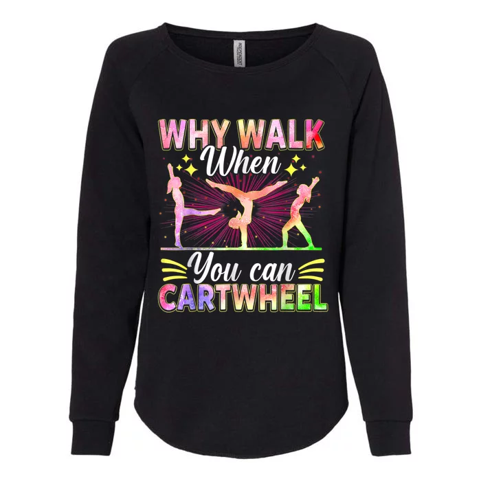 Funny Gymnastics Gymnast Gift For Girls Women Cool Cartwheel Womens California Wash Sweatshirt