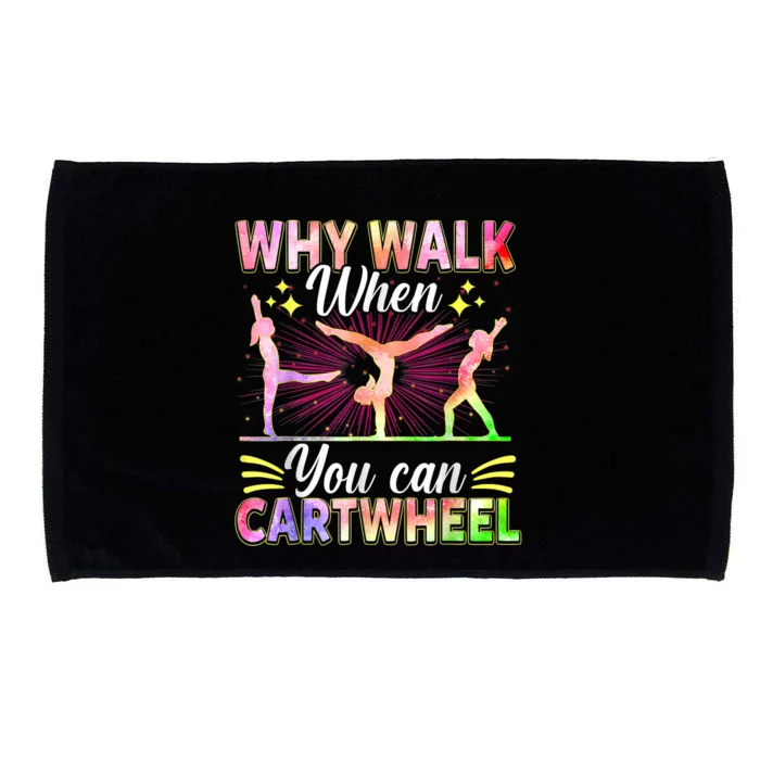 Funny Gymnastics Gymnast Gift For Girls Women Cool Cartwheel Microfiber Hand Towel