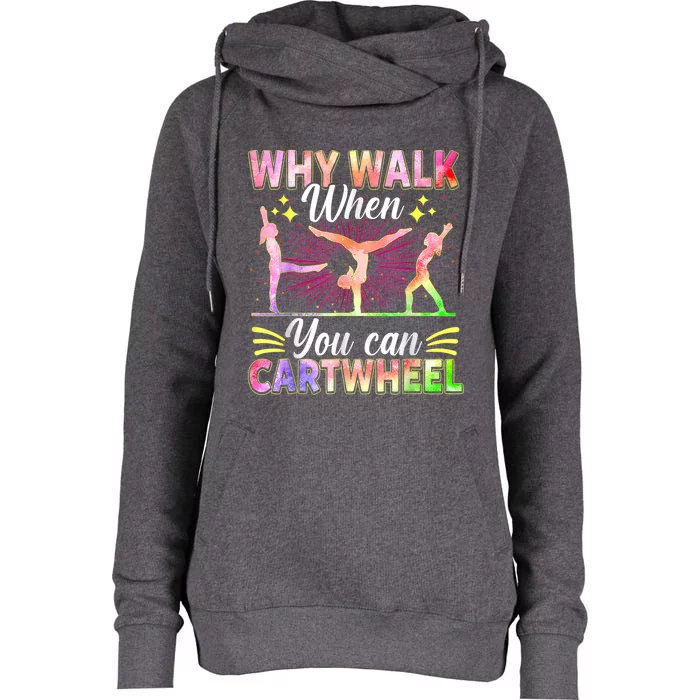 Funny Gymnastics Gymnast Gift For Girls Women Cool Cartwheel Womens Funnel Neck Pullover Hood