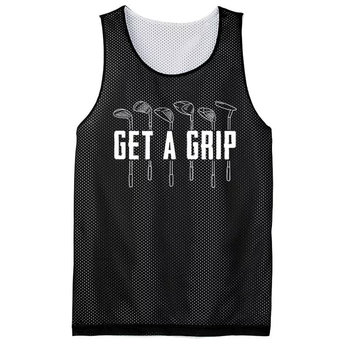 Funny Golfer Golfing Golf Get A Grip Golf Gift Mesh Reversible Basketball Jersey Tank