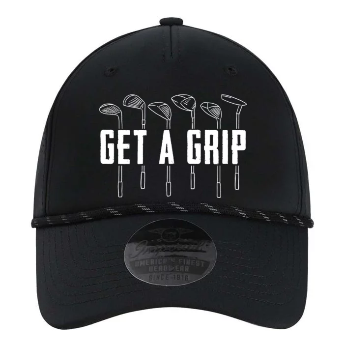 Funny Golfer Golfing Golf Get A Grip Golf Gift Performance The Dyno Cap