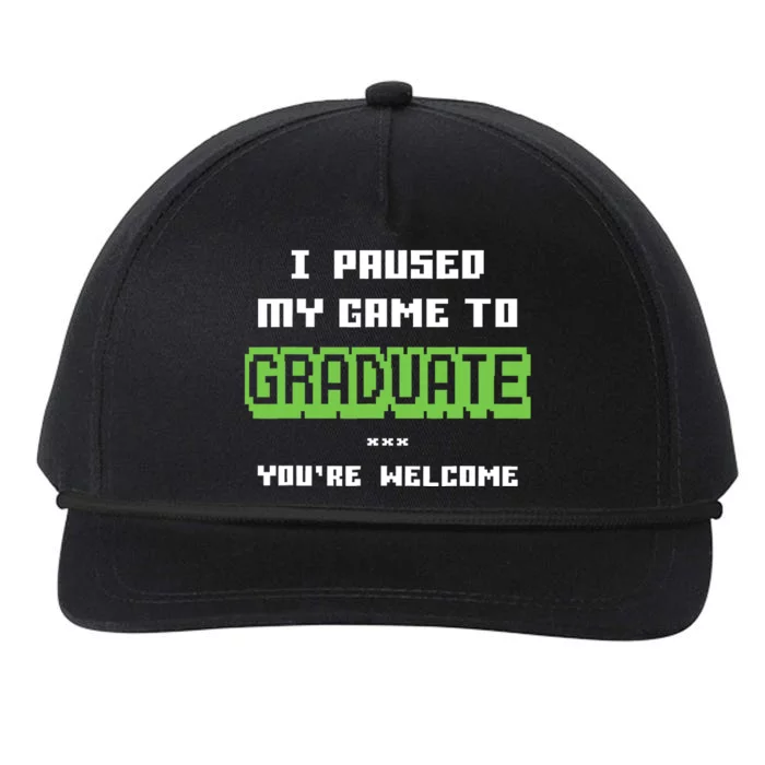 Funny Gamer Graduate Graduation Snapback Five-Panel Rope Hat