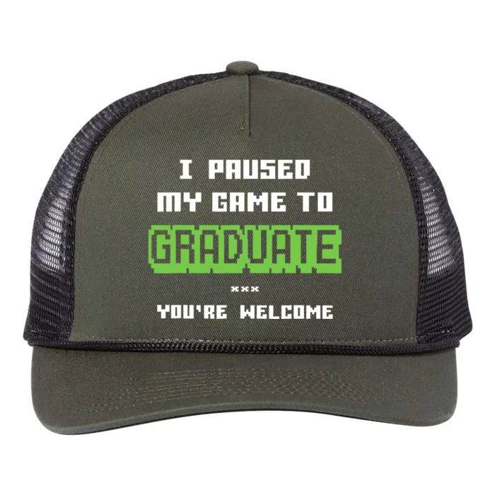 Funny Gamer Graduate Graduation Retro Rope Trucker Hat Cap