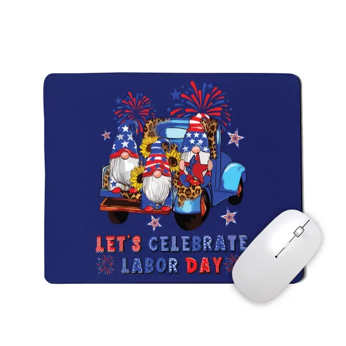 Funny Gnomes Gnomies Happy Labor Day Party American Flag Mousepad